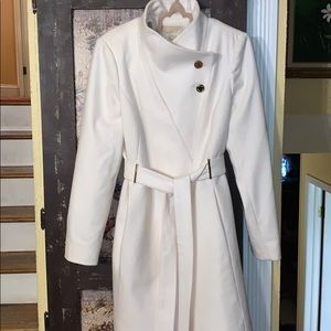 Michael Kors White Wool Coat